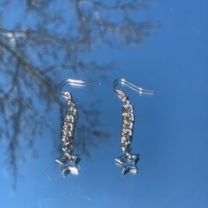 handmade chain star earrings